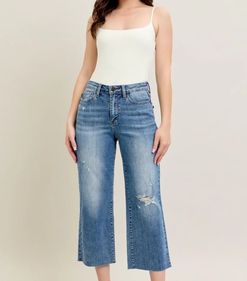 JB HW Wide Crop Jean-Jeans-Podos Boutique, a Women's Fashion Boutique Located in Calera, AL