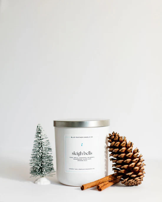 Blue Feather Candle-Candles-Podos Boutique, a Women's Fashion Boutique Located in Calera, AL