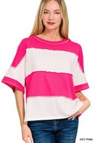 Color Block Favorite Top-Fashion Tops-Podos Boutique, a Women's Fashion Boutique Located in Calera, AL