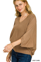 V Neck Dolman Sweater-Sweaters-Podos Boutique, a Women's Fashion Boutique Located in Calera, AL