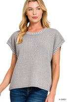 The Perfect Stitching Sweater Vest-Sweaters-Podos Boutique, a Women's Fashion Boutique Located in Calera, AL