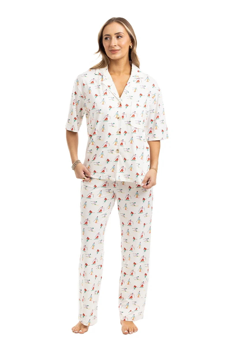 Apres Ski Wholesale Pajama Pants Set-Lounge Wear-Podos Boutique, a Women's Fashion Boutique Located in Calera, AL