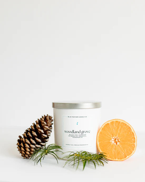 Blue Feather Candle-Candles-Podos Boutique, a Women's Fashion Boutique Located in Calera, AL