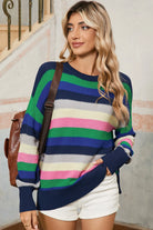 Rainbow Striped Sweater-Podos Boutique, a Women's Fashion Boutique Located in Calera, AL