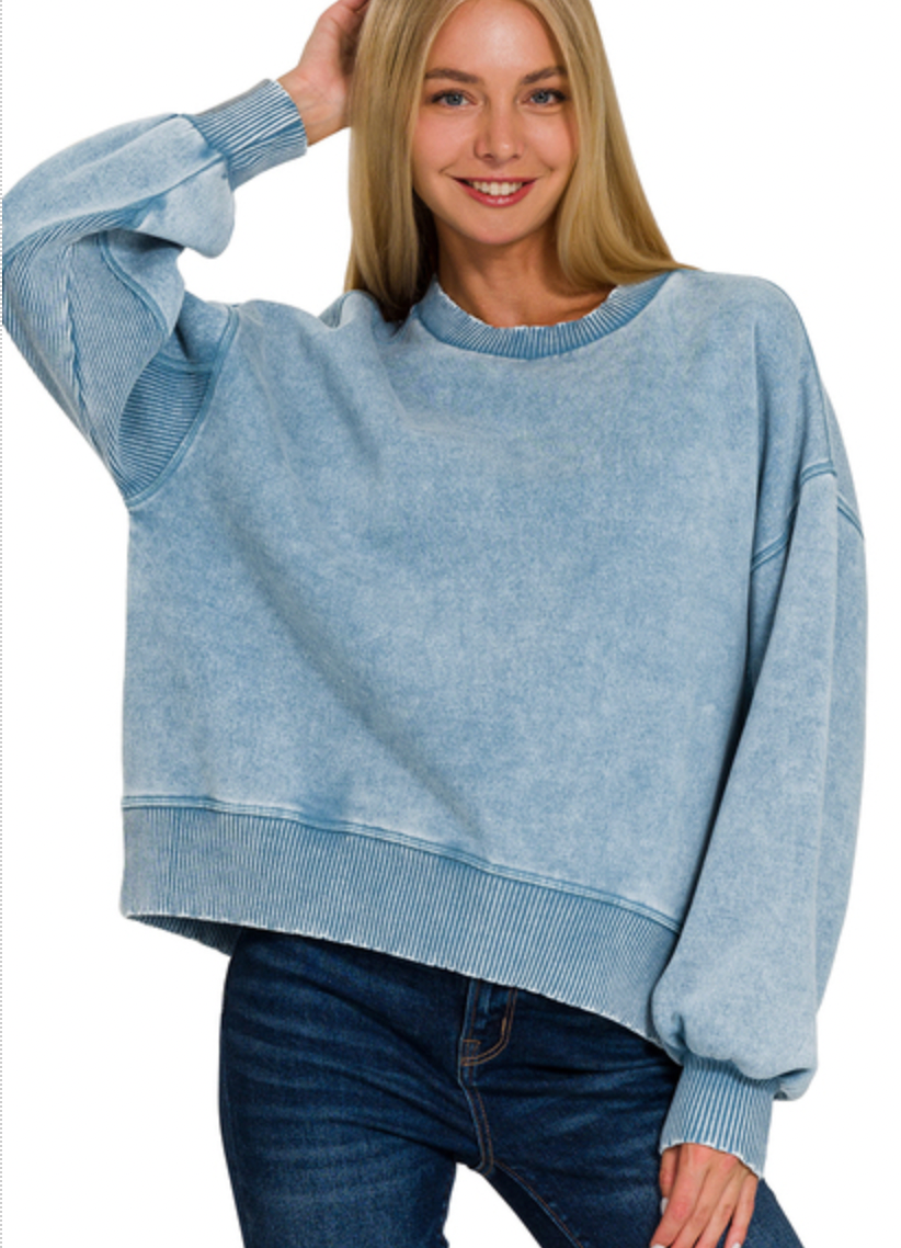 Oaklyn Sweatshirt-Sweaters-Podos Boutique, a Women's Fashion Boutique Located in Calera, AL