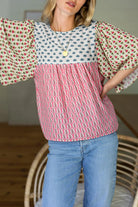 Floral Flounce Blouse-Podos Boutique, a Women's Fashion Boutique Located in Calera, AL