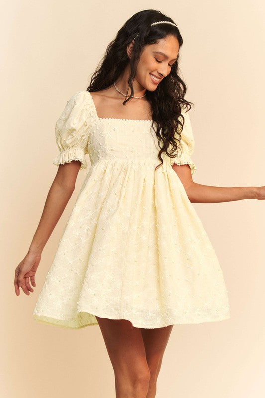 Pearls and Flowers Dress-Short Dresses-Podos Boutique, a Women's Fashion Boutique Located in Calera, AL