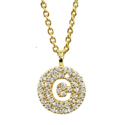 Maya J Love Letter Initial Necklace-Jewelry-Podos Boutique, a Women's Fashion Boutique Located in Calera, AL