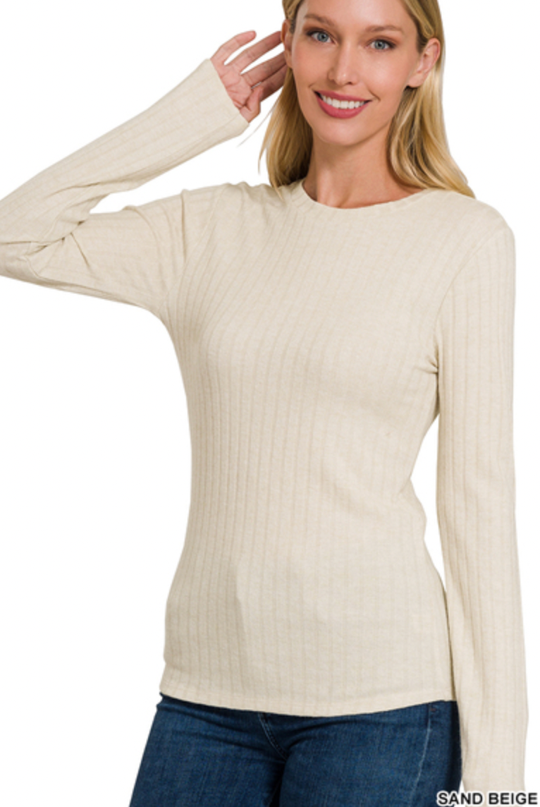 Long Sleeve Round Neck-Long Sleeves-Podos Boutique, a Women's Fashion Boutique Located in Calera, AL