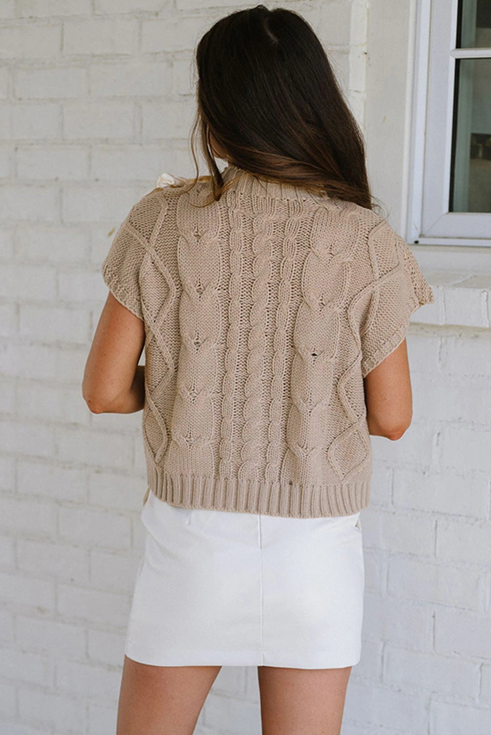 Simply Bow Knit Top-Podos Boutique, a Women's Fashion Boutique Located in Calera, AL