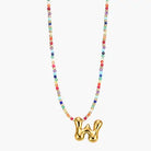 Rainbow Bubble Letter Necklace-Jewelry-Podos Boutique, a Women's Fashion Boutique Located in Calera, AL