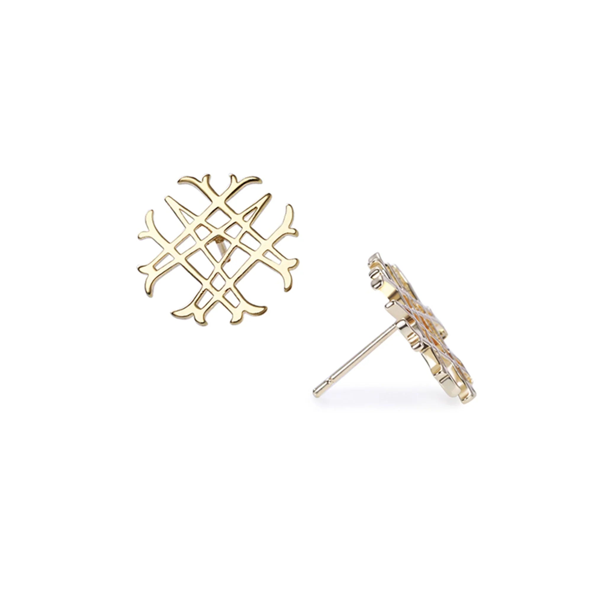 Logo Stud Earrings-Earrings-Podos Boutique, a Women's Fashion Boutique Located in Calera, AL