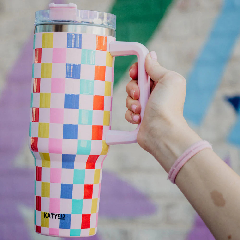 Katydid Tumbler Cup with Handle-Drinkware-Podos Boutique, a Women's Fashion Boutique Located in Calera, AL