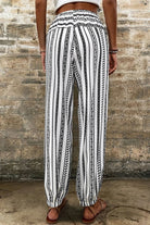 Black Stripe Geometric Pants-Podos Boutique, a Women's Fashion Boutique Located in Calera, AL