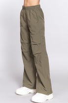 Elastic Waist Parachute Pants-Pants-Podos Boutique, a Women's Fashion Boutique Located in Calera, AL