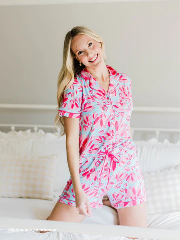 Mary Square Short Set-Lounge Wear-Podos Boutique, a Women's Fashion Boutique Located in Calera, AL