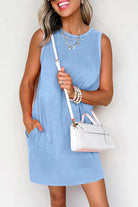 Mineral Wash Tank Mini Dress-Short Dresses-Podos Boutique, a Women's Fashion Boutique Located in Calera, AL