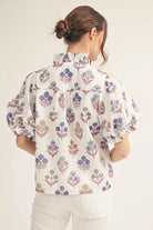 Garden Whimsy Top-Fashion Tops-Podos Boutique, a Women's Fashion Boutique Located in Calera, AL