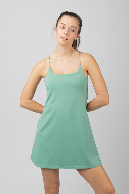 Tennis Cami Mini Dress-Short Dresses-Podos Boutique, a Women's Fashion Boutique Located in Calera, AL