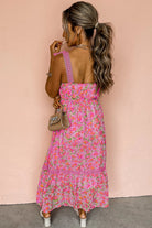 Rose Floral Maxi Dress-Maxi Dresses-Podos Boutique, a Women's Fashion Boutique Located in Calera, AL