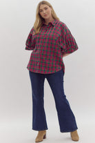 Plaid Haven-Fashion Tops-Podos Boutique, a Women's Fashion Boutique Located in Calera, AL