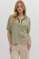 Pretty In Stripes Top-Fashion Tops-Podos Boutique, a Women's Fashion Boutique Located in Calera, AL