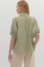 Pretty In Stripes Top-Fashion Tops-Podos Boutique, a Women's Fashion Boutique Located in Calera, AL