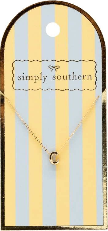 Simply Southern Initial Necklace-Podos Boutique, a Women's Fashion Boutique Located in Calera, AL