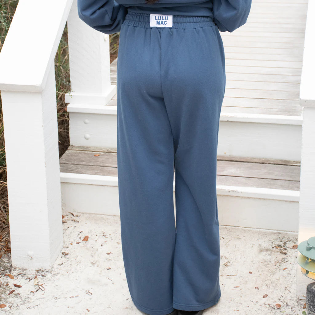 Lulu Mac Terry Cloth Pants-Lounge Wear-Podos Boutique, a Women's Fashion Boutique Located in Calera, AL
