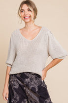 Run Away With Me Sweater-Short Sleeves-Podos Boutique, a Women's Fashion Boutique Located in Calera, AL