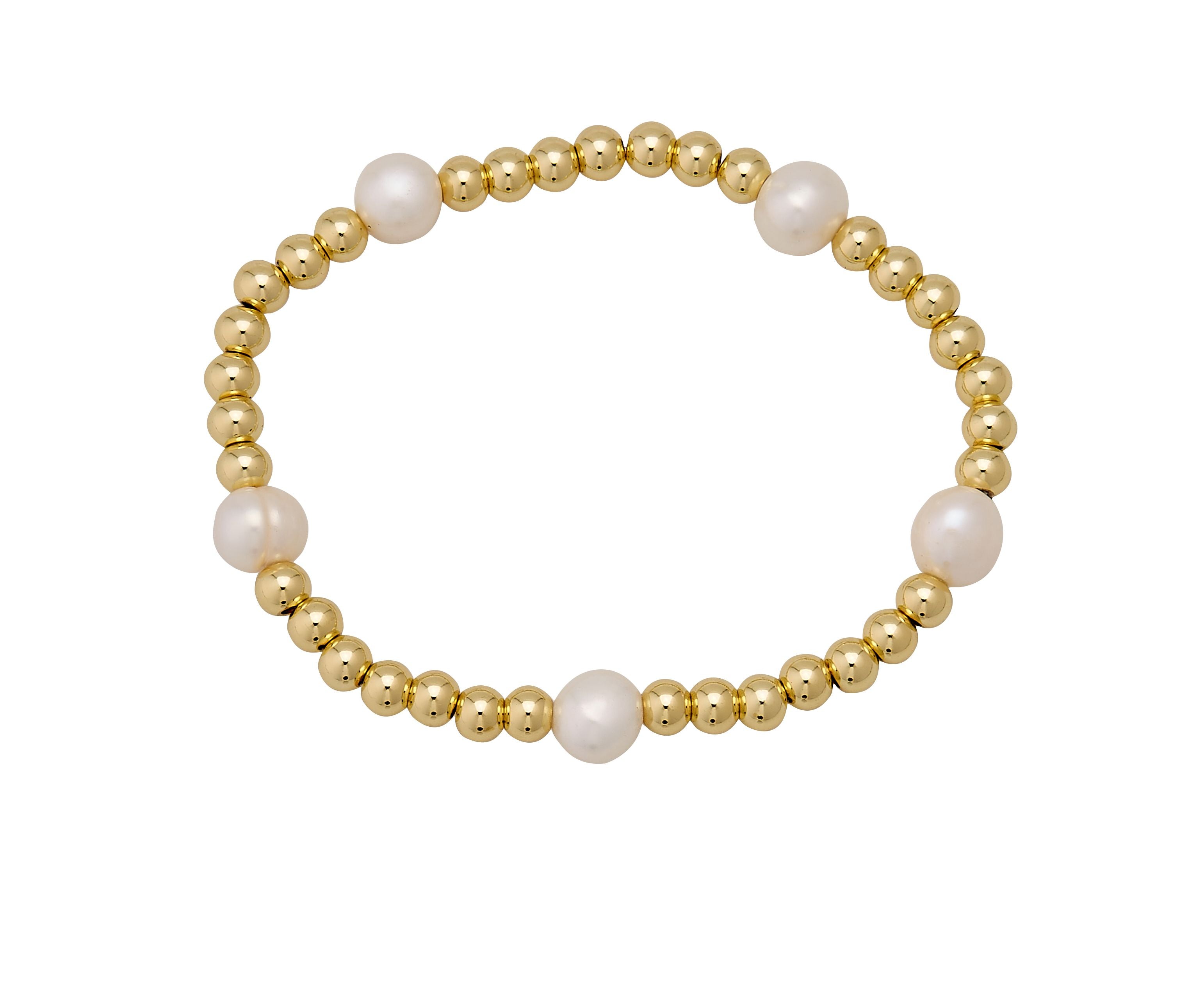 AC's 6MM Gold/Pearl-Bracelets-Podos Boutique, a Women's Fashion Boutique Located in Calera, AL