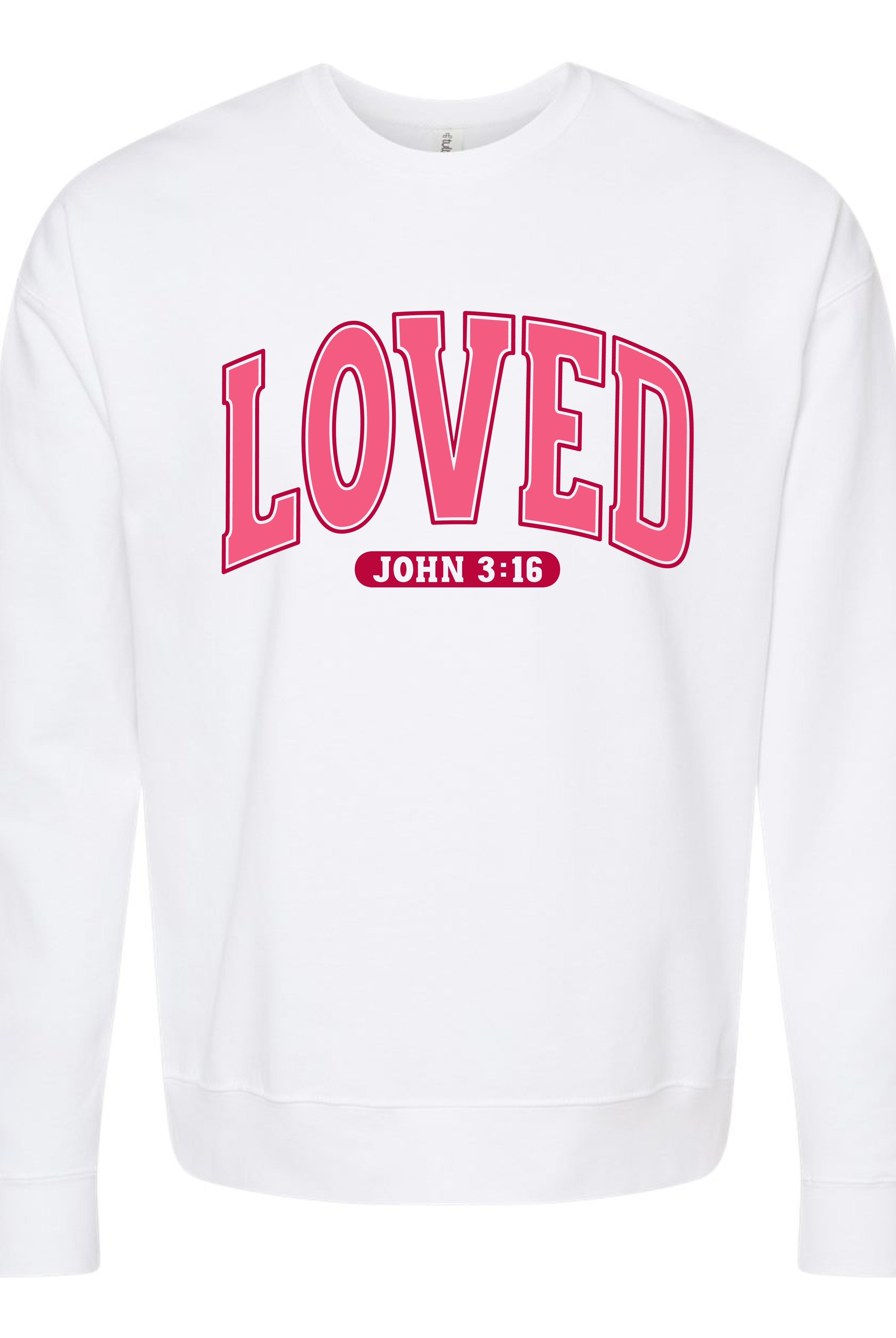Love 3:16 Crew-Graphic Sweatshirts-Podos Boutique, a Women's Fashion Boutique Located in Calera, AL