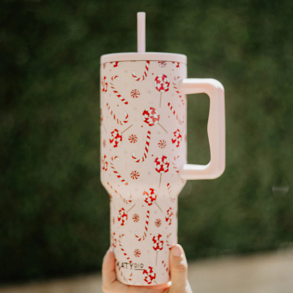 Katydid Tumbler Cup with Handle-Drinkware-Podos Boutique, a Women's Fashion Boutique Located in Calera, AL