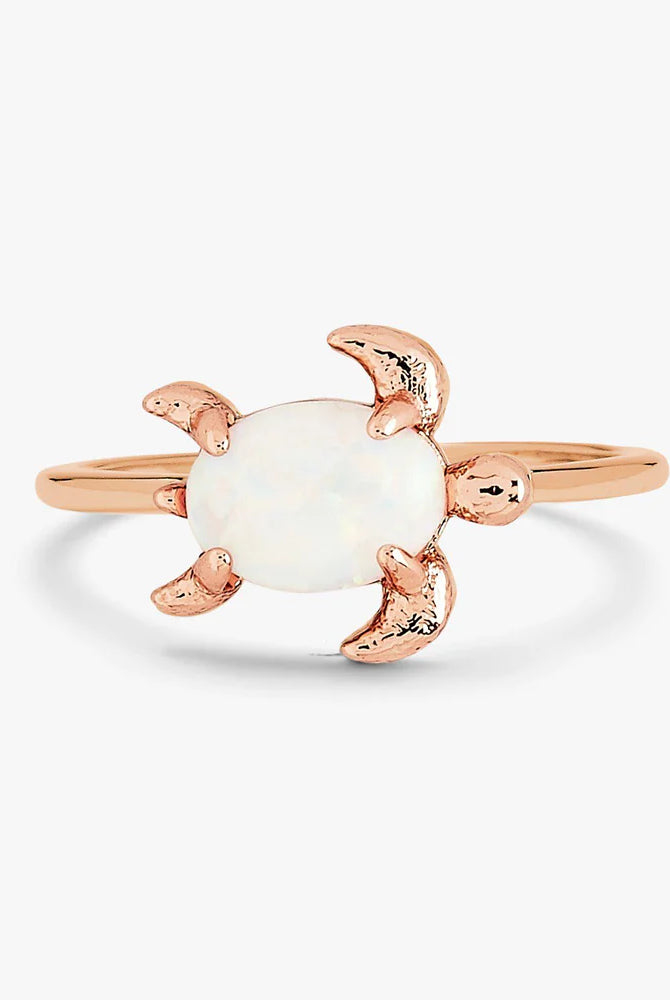 PV Opal Sea Turtle Ring-Rings-Podos Boutique, a Women's Fashion Boutique Located in Calera, AL