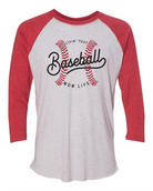 MOM Life Baseball Raglan-Graphic Tees-Podos Boutique, a Women's Fashion Boutique Located in Calera, AL