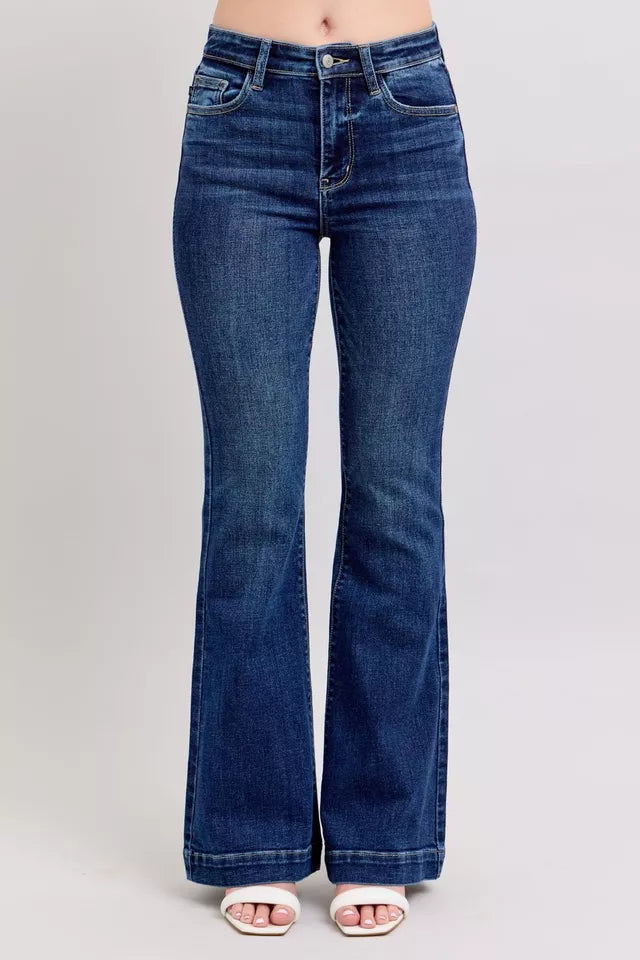 Judy Blue Flare Jeans-Clothing-Podos Boutique, a Women's Fashion Boutique Located in Calera, AL