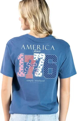 Simply Southern 1776 Tee-Graphic Tees-Podos Boutique, a Women's Fashion Boutique Located in Calera, AL