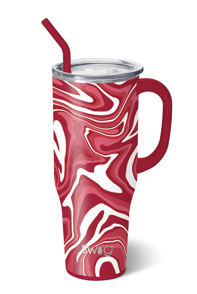 Swig - Fanzone 40 oz Mug Crimson-Drinkware-Podos Boutique, a Women's Fashion Boutique Located in Calera, AL