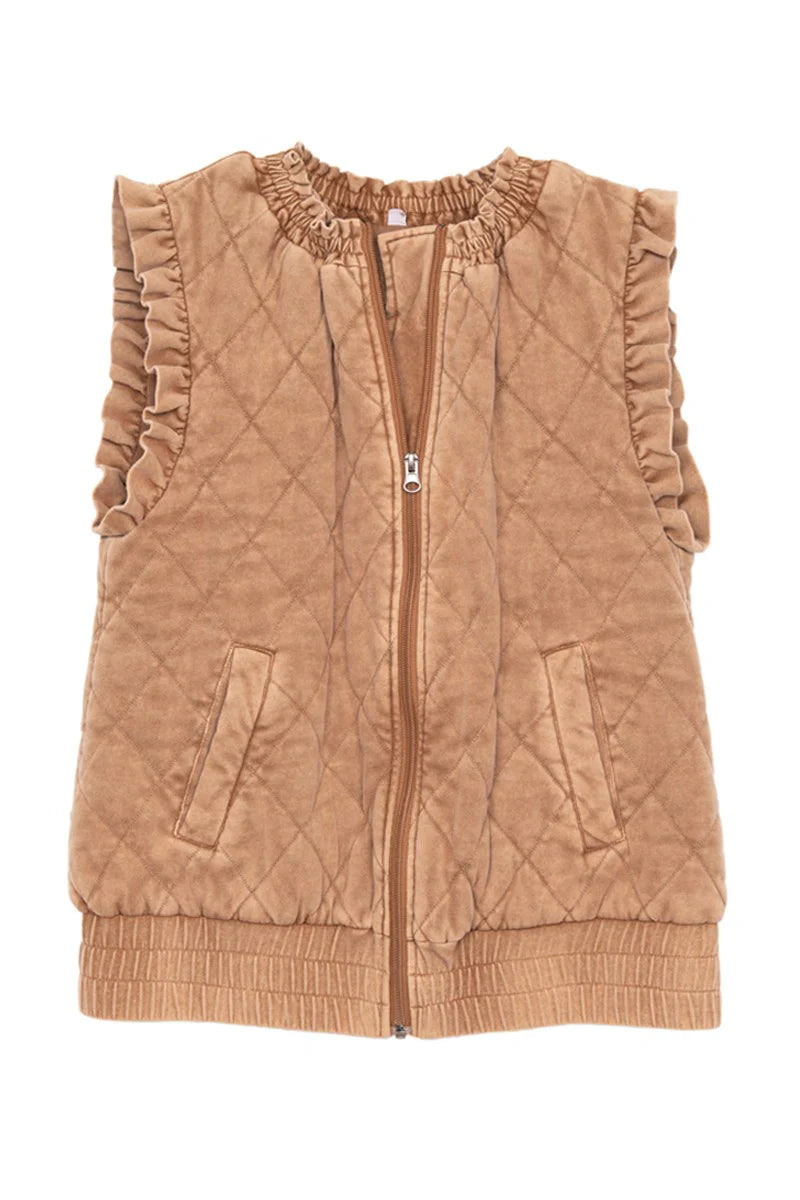 Katydid Quilted Vest-Vests-Podos Boutique, a Women's Fashion Boutique Located in Calera, AL