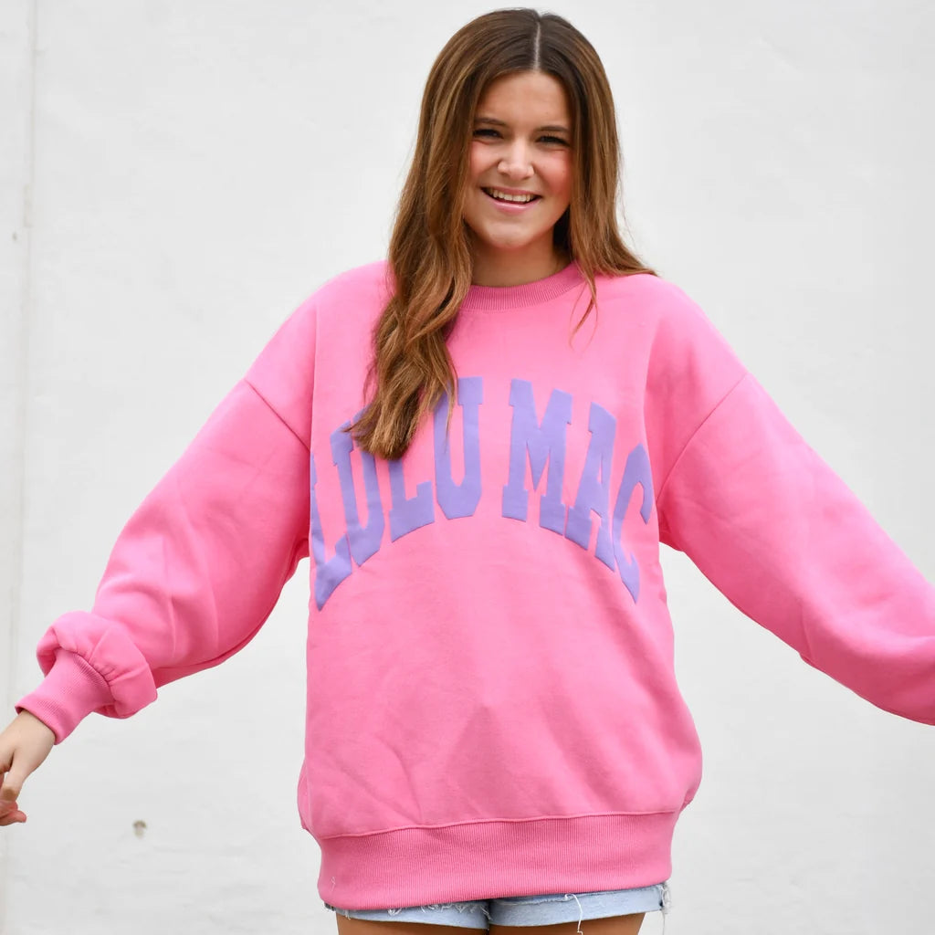 Lulu Mac Puff Sweatshirt-sweatshirts-Podos Boutique, a Women's Fashion Boutique Located in Calera, AL