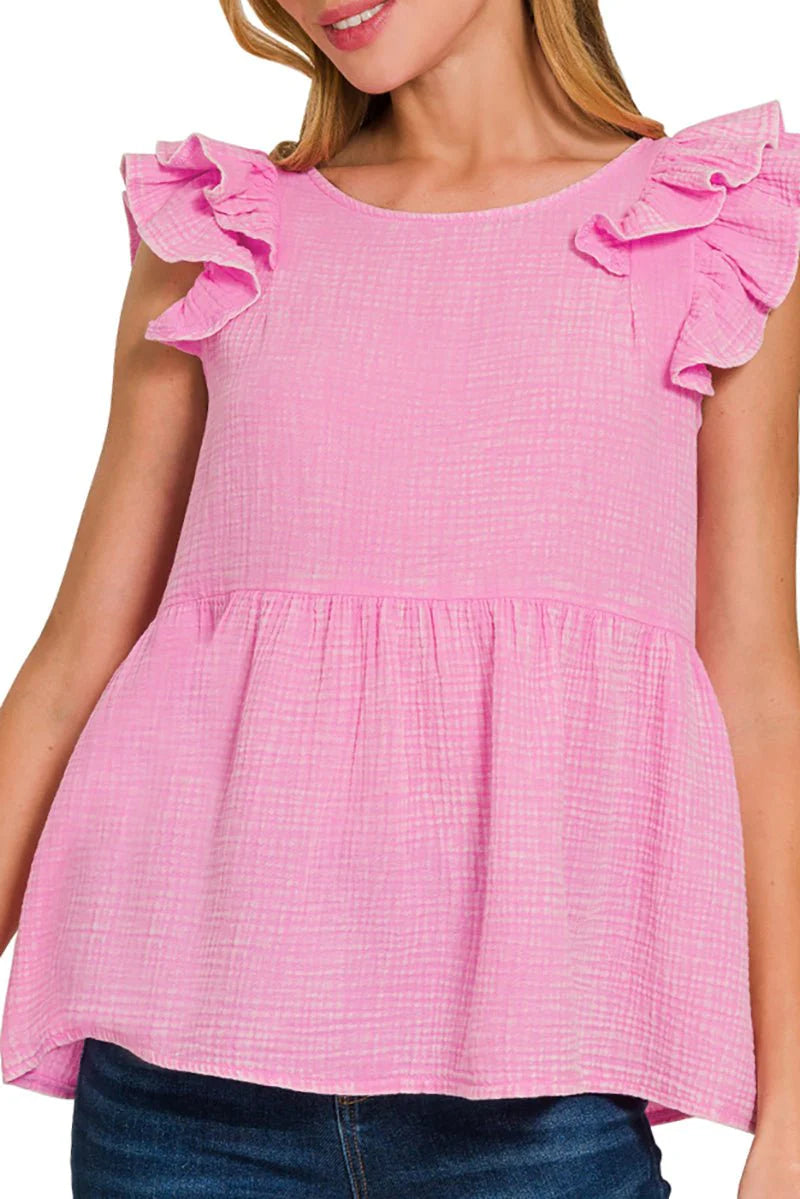 Here I Go Tank-Fashion Tops-Podos Boutique, a Women's Fashion Boutique Located in Calera, AL