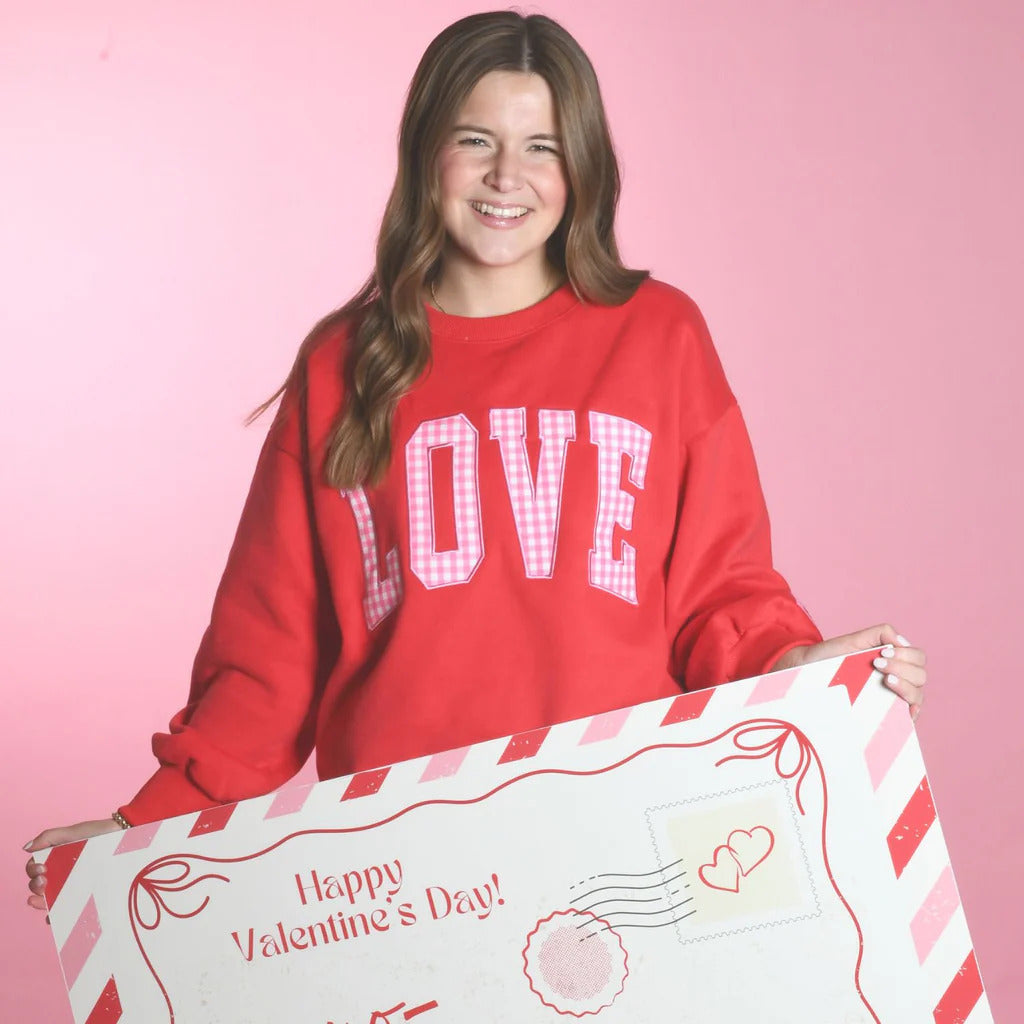 LuLu Mac Valentine Sweatshirt-Sweatshirts-Podos Boutique, a Women's Fashion Boutique Located in Calera, AL