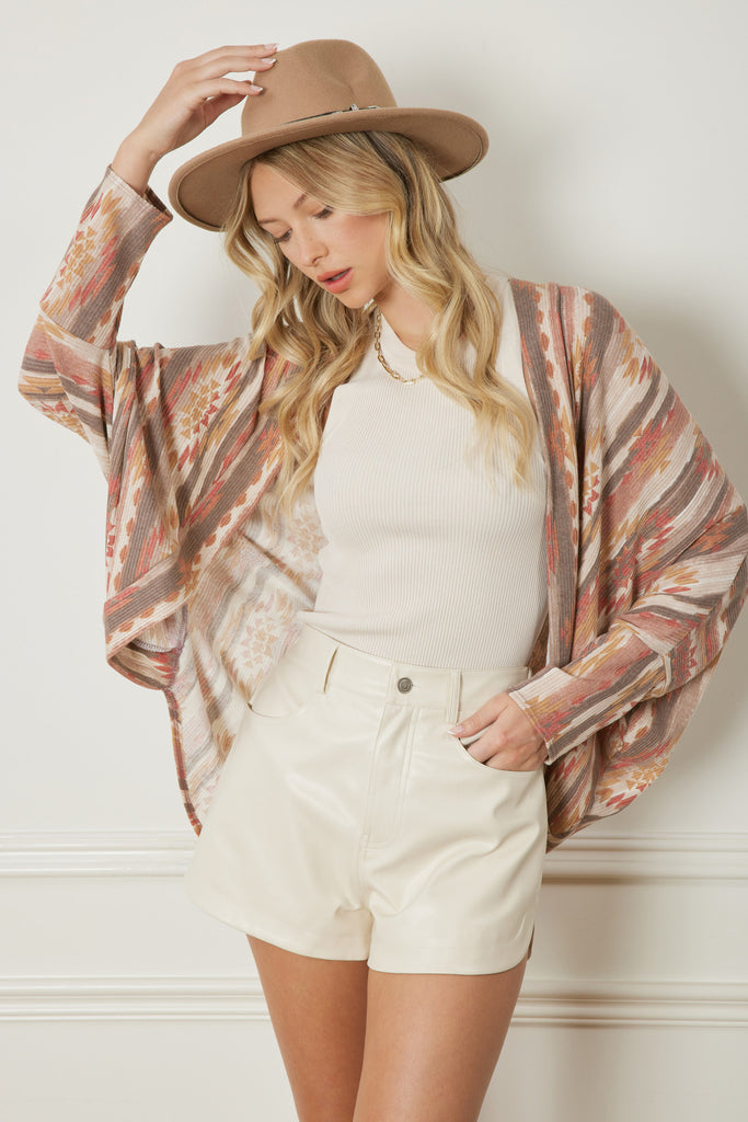 Printed Lightweight Cardigan-Boutique Items. - Boutique Apparel - Ladies - Top It Off - Cardigans & Kimonos-Podos Boutique, a Women's Fashion Boutique Located in Calera, AL