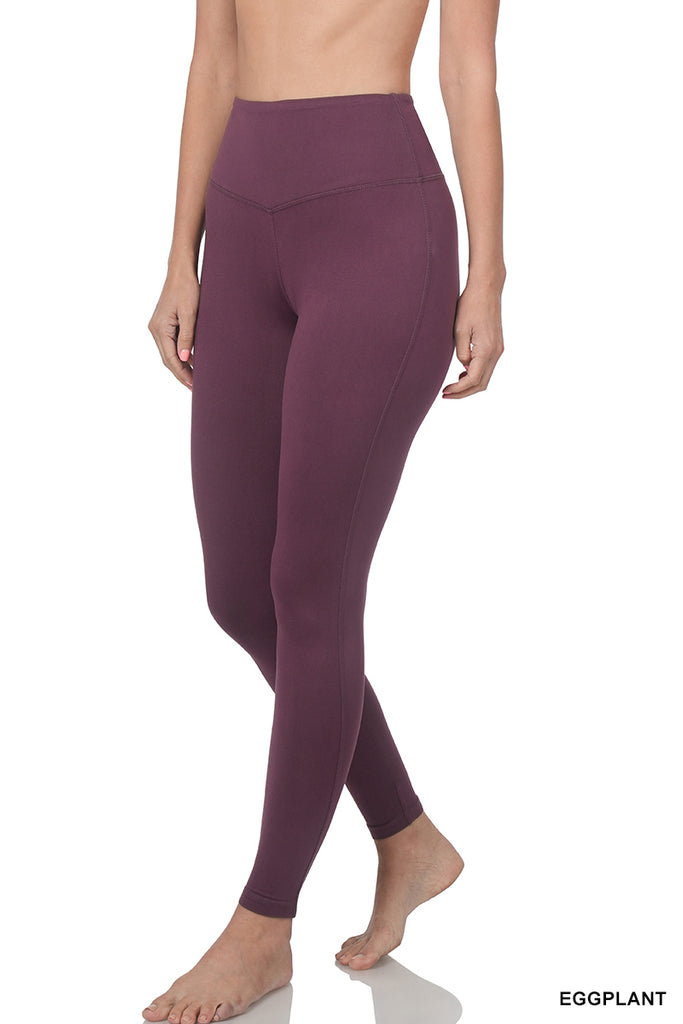 Brushed Full Length Leggings-Leggings-Podos Boutique, a Women's Fashion Boutique Located in Calera, AL