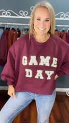 CHENILLE TEAM SWEATSHIRTS-Graphic Sweatshirts-Podos Boutique, a Women's Fashion Boutique Located in Calera, AL