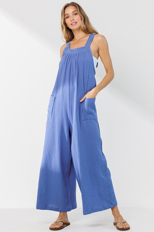 Wide Leg Jumpsuit-Boutique Items. - Boutique Apparel - Ladies - RomperJumpsuit-Podos Boutique, a Women's Fashion Boutique Located in Calera, AL