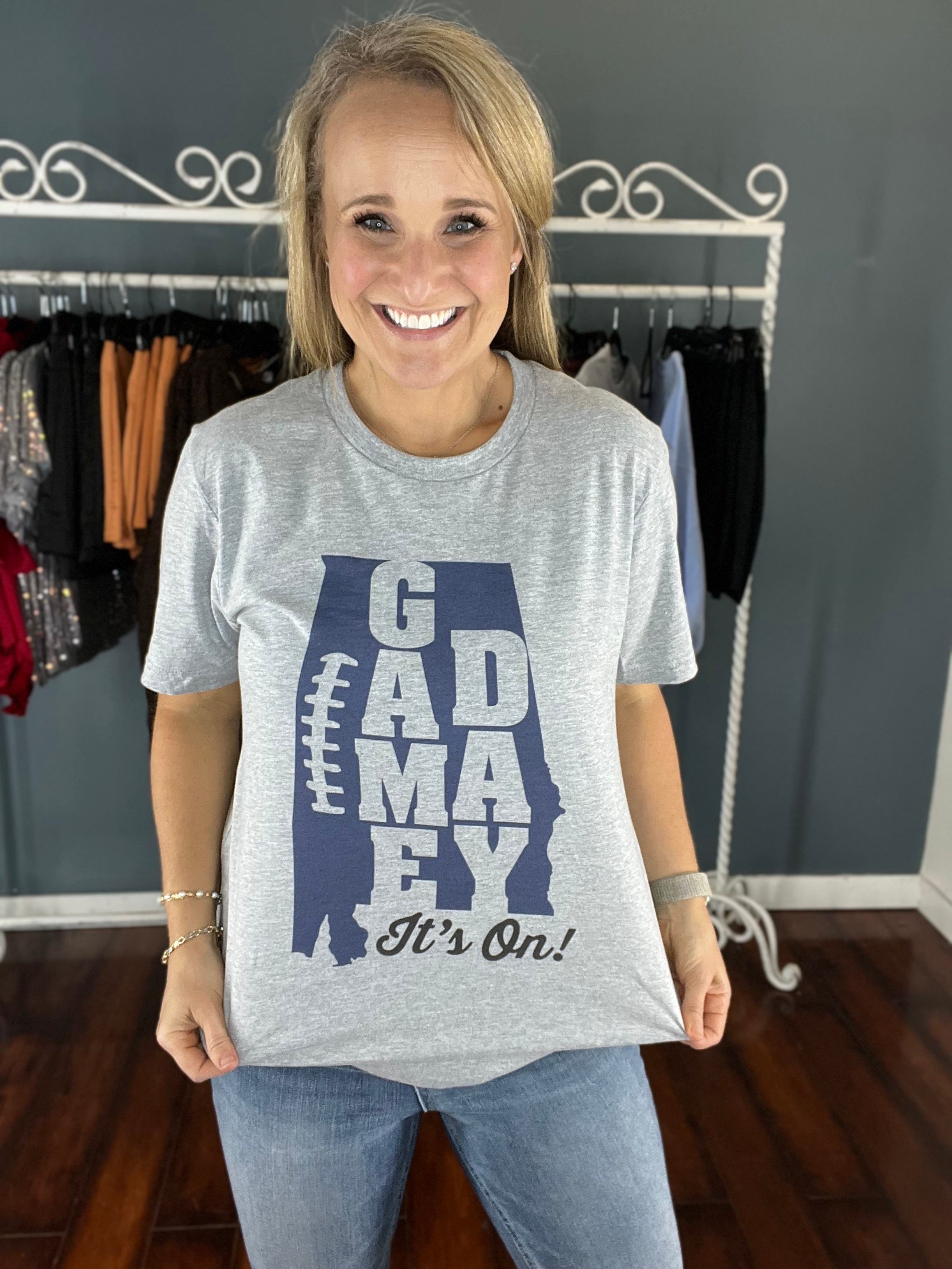 GameDay It's On '22-Graphic Tees-Podos Boutique, a Women's Fashion Boutique Located in Calera, AL