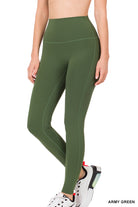 High Rise Ankle Leggings-Leggings-Podos Boutique, a Women's Fashion Boutique Located in Calera, AL