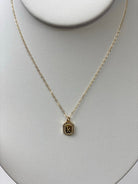 Dainty Square Initial NK-Necklaces-Podos Boutique, a Women's Fashion Boutique Located in Calera, AL