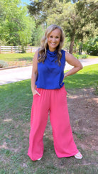 Wide Leg Pant w/ Pockets-Pants-Podos Boutique, a Women's Fashion Boutique Located in Calera, AL